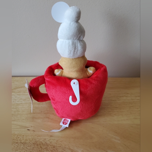 Plush Gingerbread Man In Red Plush Mug New - Picture 3 of 6
